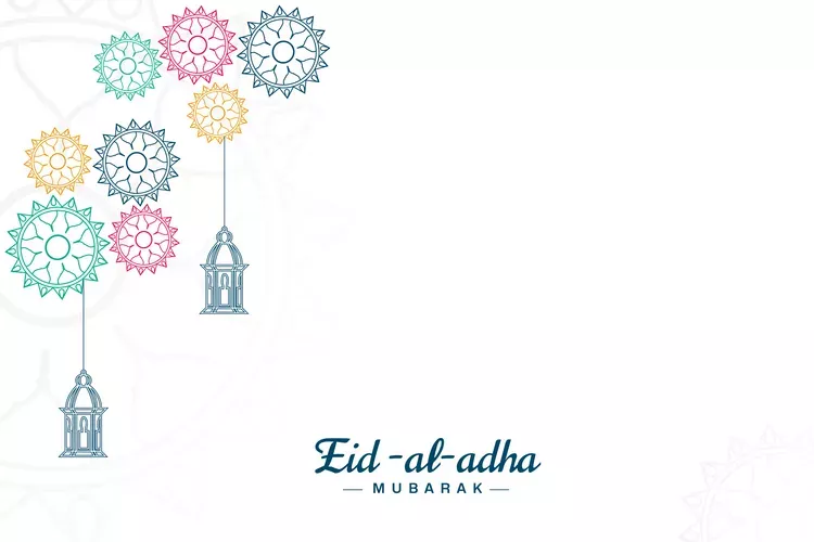 Eid Al Adha Mubarak Bakrid Festival With Moon Vector On.webp