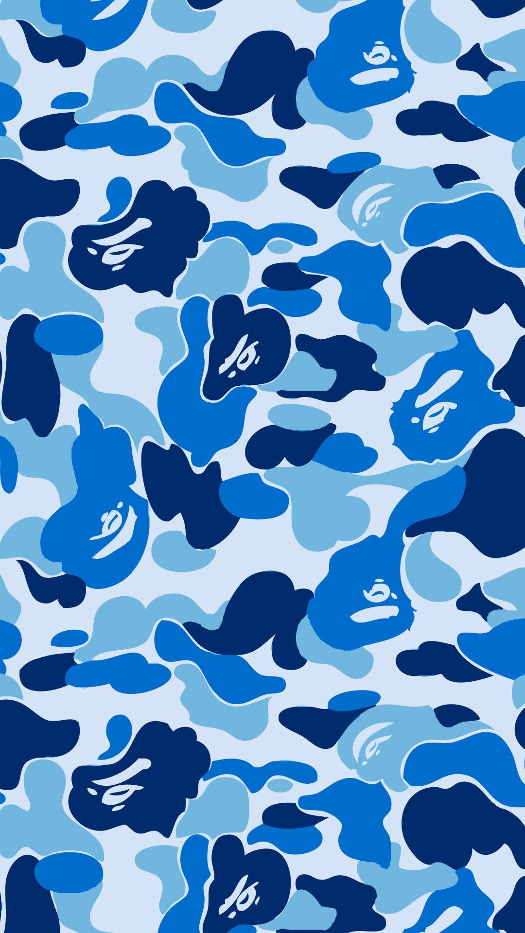Elegant Blue Bape Camo Wallpaper