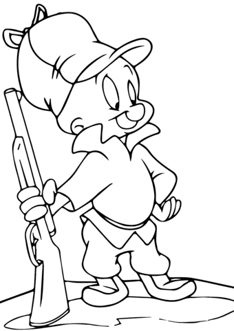 Elmer Fudd coloring page | Free Printable Coloring Pages