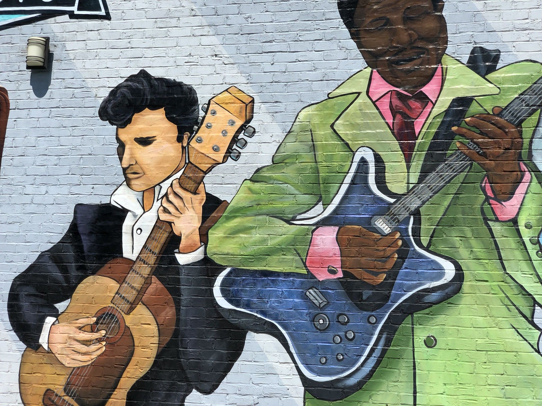 Elvis Presley and BB King West Memphis Mural