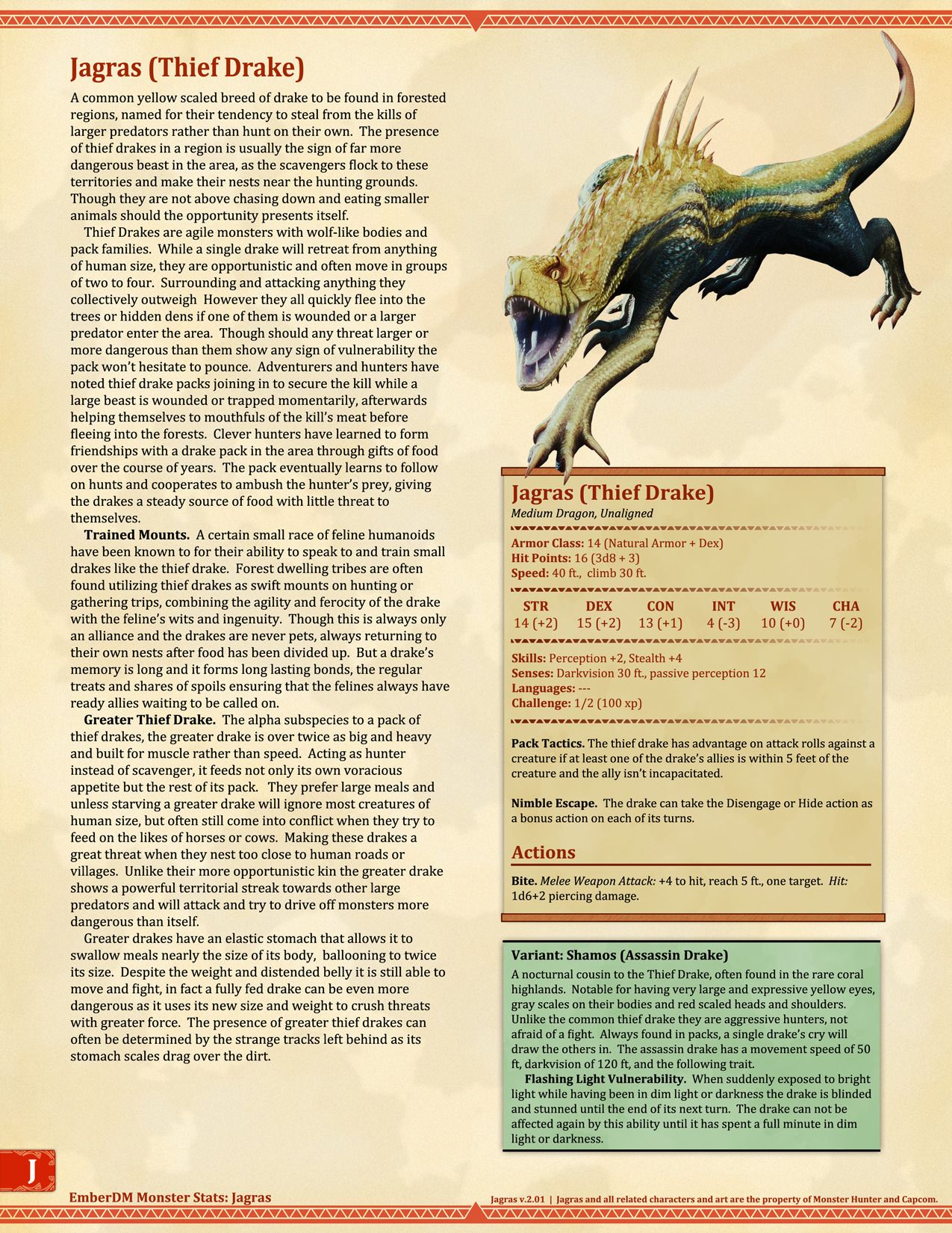 Ember Dungeon Mastery , Monster Hunter World: Jagras and Rathian