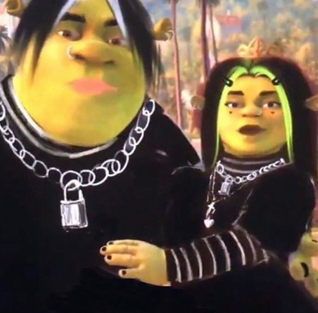 Emo Shrek and Fiona