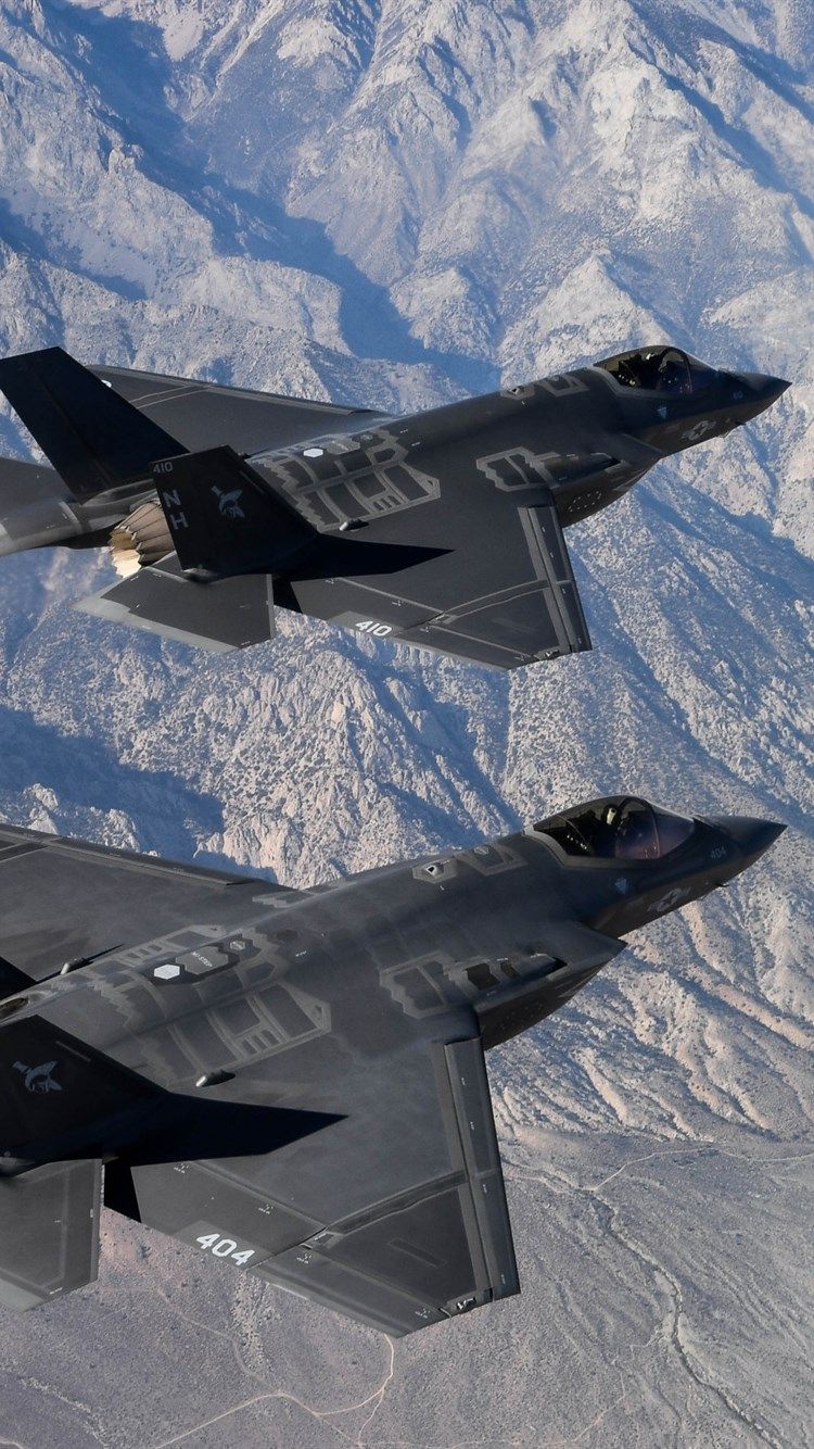Download wallpapers F-35, Lockheed Martin F-35 Lightning II, military aircraft, 
