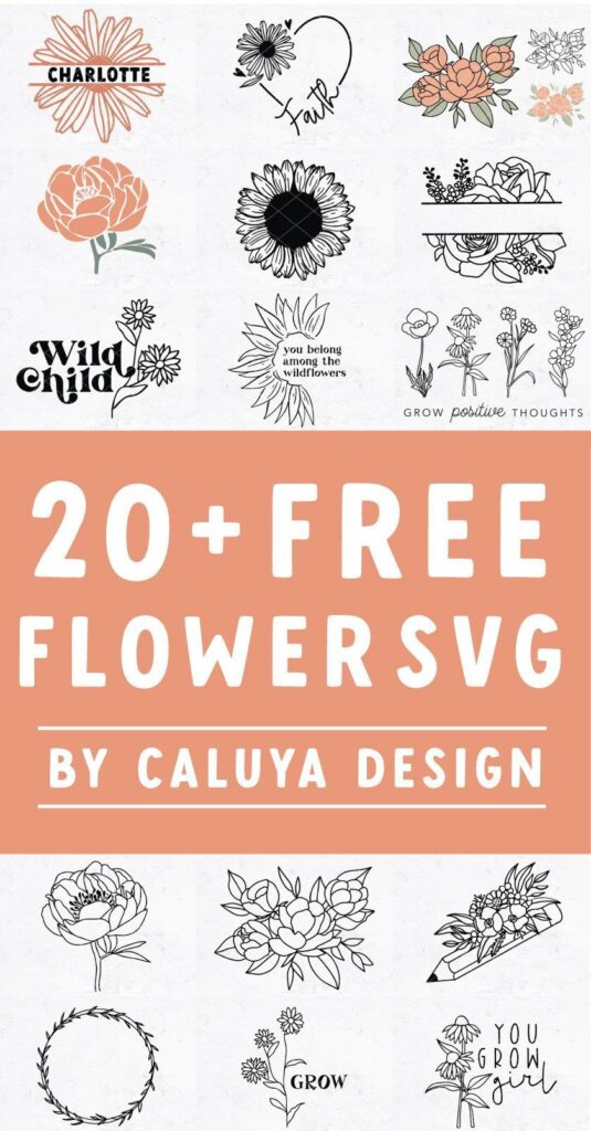 Free Flower Themed Svg Cuti File For Cricut Cameo Silhouette