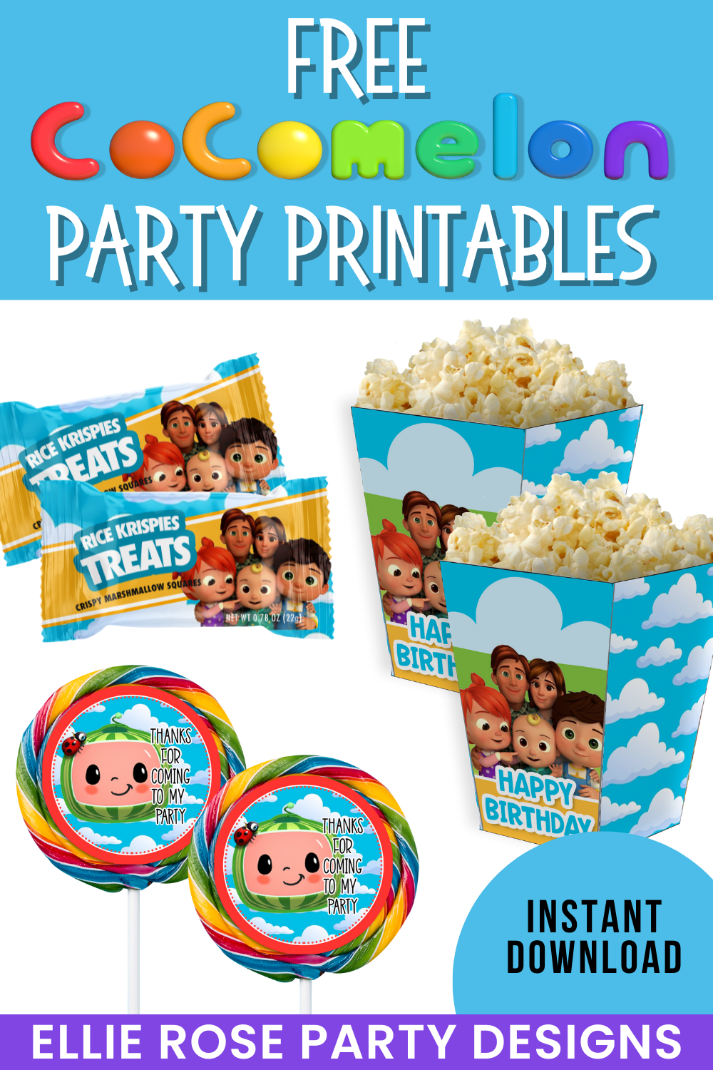 FREE PRINTABLE COCOMELON PARTY DECORATIONS