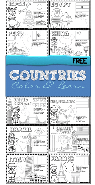 Free Printable Countries Of The World Coloring Pages For Kids