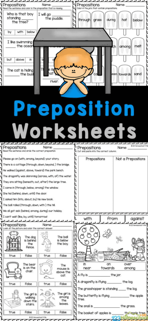 Free Printable Preposition Exercises Worksheets