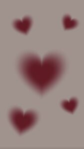 Faded blurry red heart’s background HD Wallpaper
