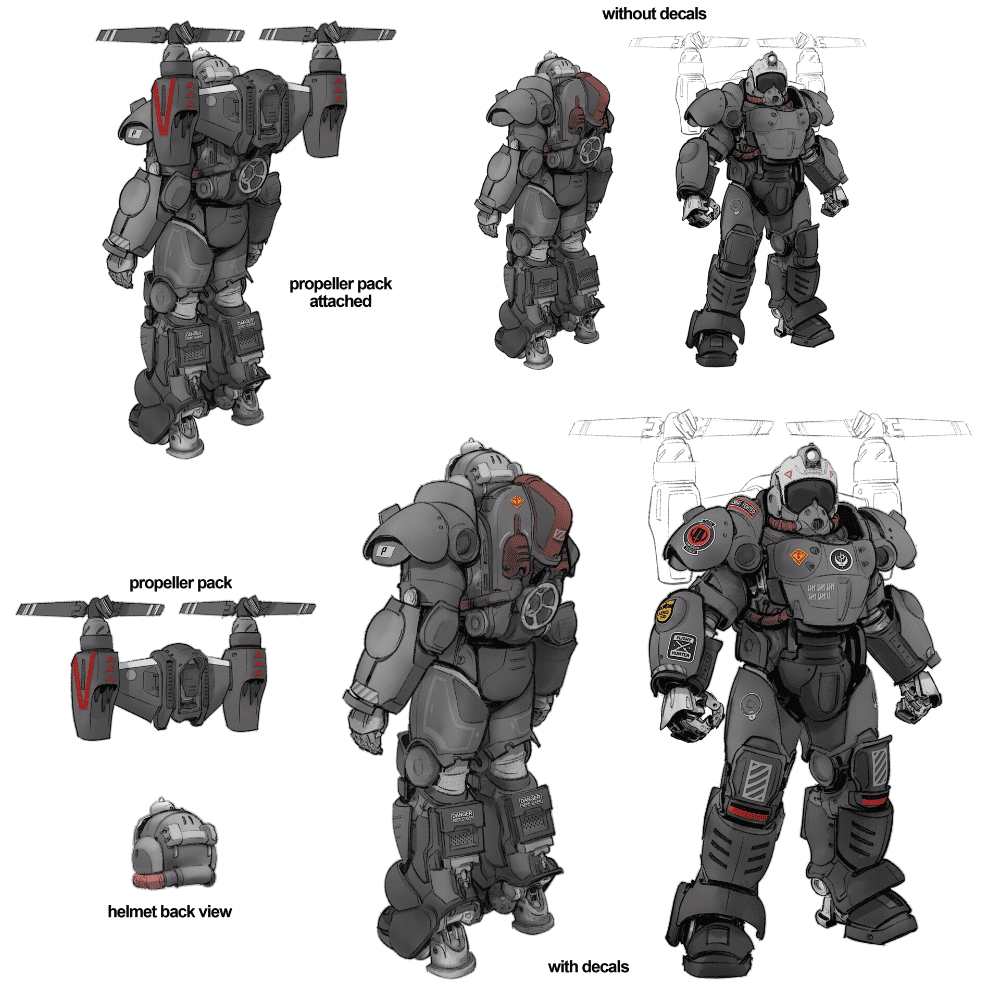 Fallout 76 Power Armor Concepts, Chris Ortega