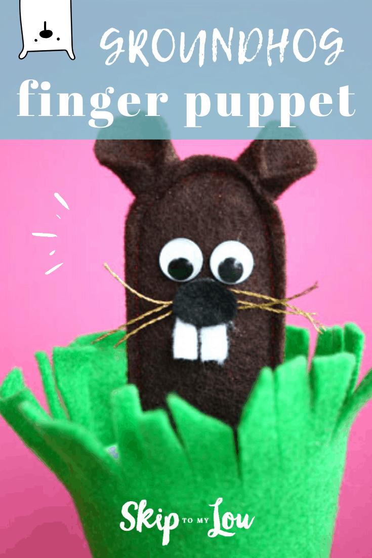 Felt Groundhog Finger Puppet - Groundhog Day Craft