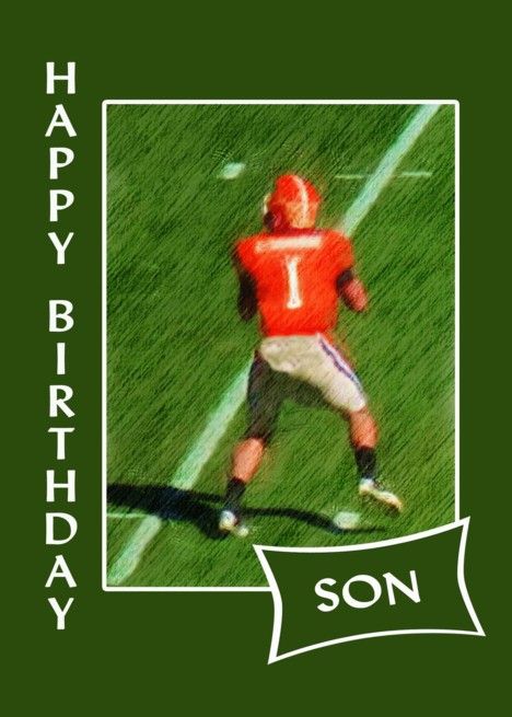 Football - Happy Birthday Son card