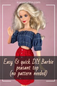 Free Barbie top pattern for beginners (15,minute DIY) Images