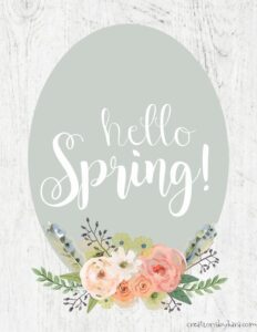 Free Hello Spring Farmhouse Printable , Creations by Kara HD Wallpaper