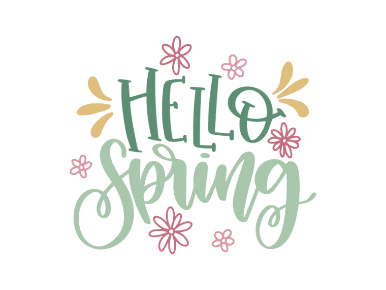 Free Hello Spring SVG DXF PNG & JPEG