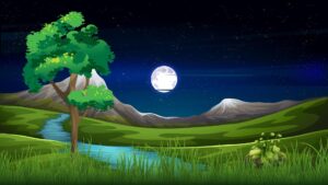 Free Motion Graphic Virtual Background  Night Sky Nature L,scape Cartoon VJ L Images