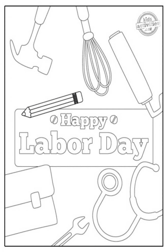 Free Printable Labor Day Coloring Pages for Kids HD Wallpaper