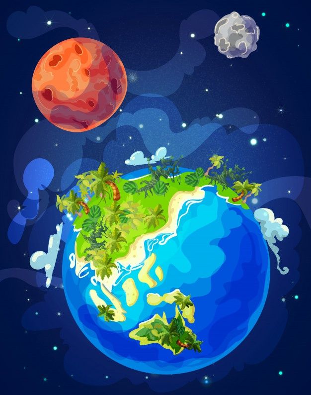 Free Vector Cartoon Natural Earth Globe Template Images