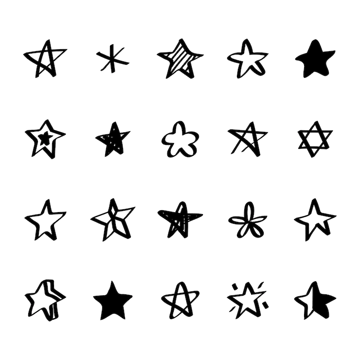 Free Vector Collection Of Illustrated Star Icons Images