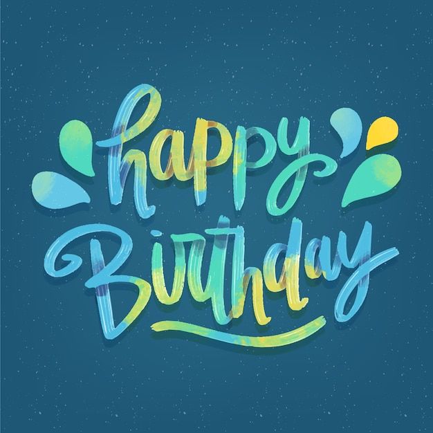 Free Vector | Colourful happy birthday lettering HD Wallpaper