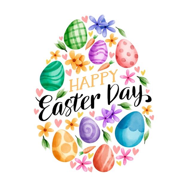 Free Vector | Easter Holiday Watercolor And Big Egg