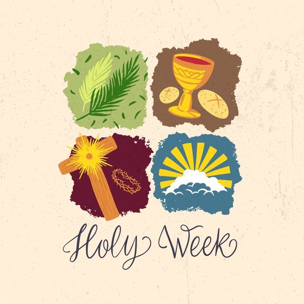 Free Vector | Hand drawn holy week stories