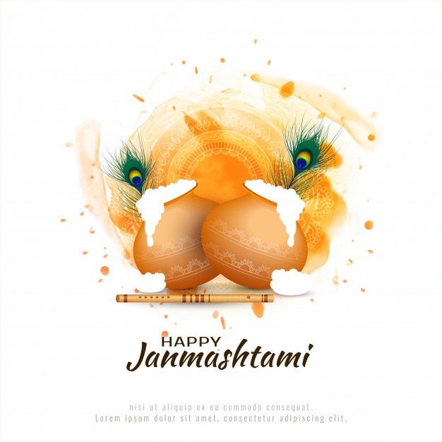 Free Vector | Happy janmashtami festival background HD Wallpaper