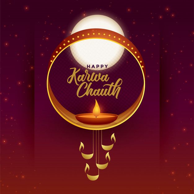 Free Vector | Happy karwa chauth background HD Wallpaper