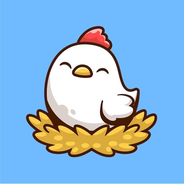 Free Vector | Hen with chick cartoon illustration