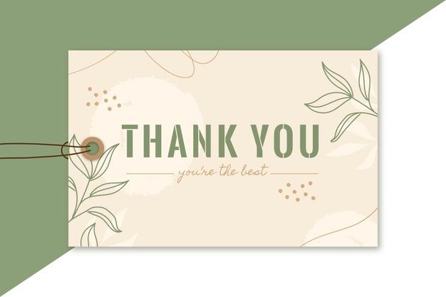 Free Vector | Thank you label editorial template