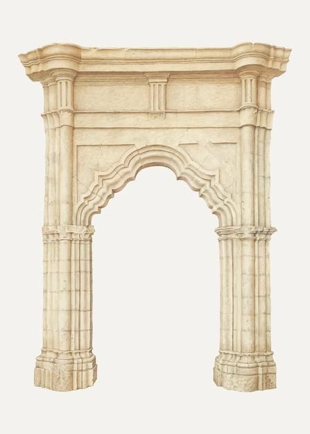 Free Vector | Vintage archway illustration vector, remixed from the artwork by r