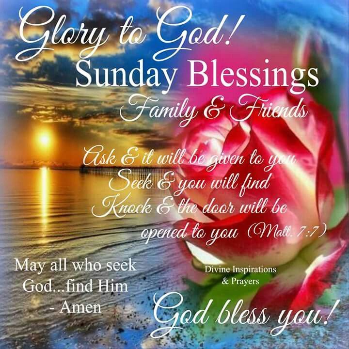 Glory To God, Sunday Blessings