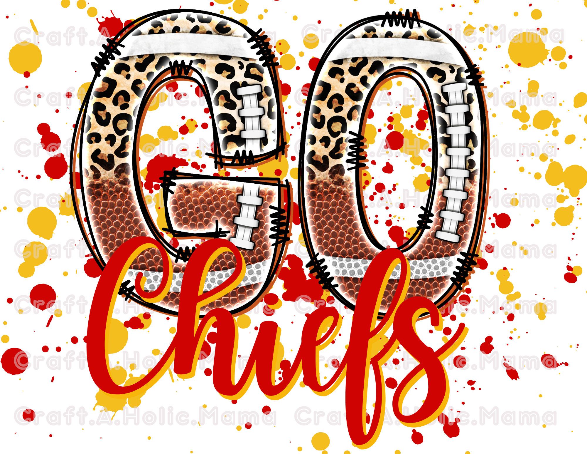 Go Chiefs Leopard Print PNG Digital Download