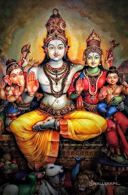 God Ayyappan Siva Parvathi Ganesh Family Images