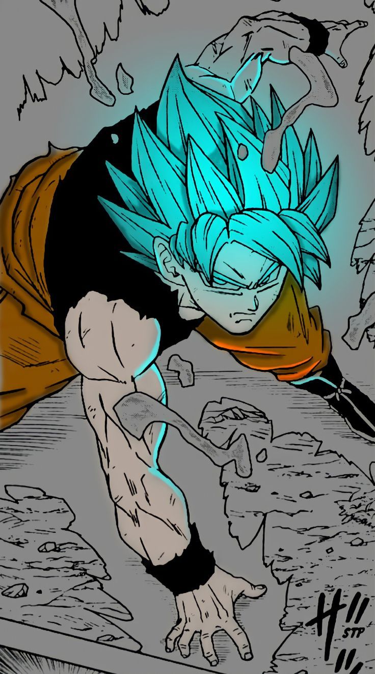 Goku SSj Blue manga HD Wallpaper
