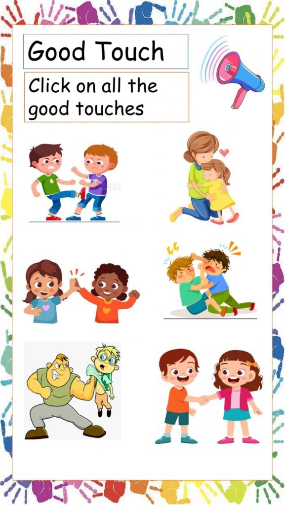Good - Bad Touch Worksheet