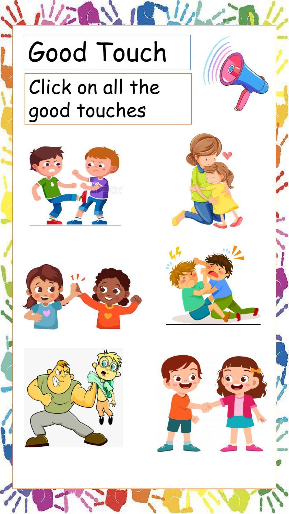 Good - Bad Touch worksheet