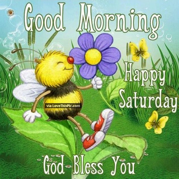 Good Morning Happy Saturday God Bless You Cute Quote Images