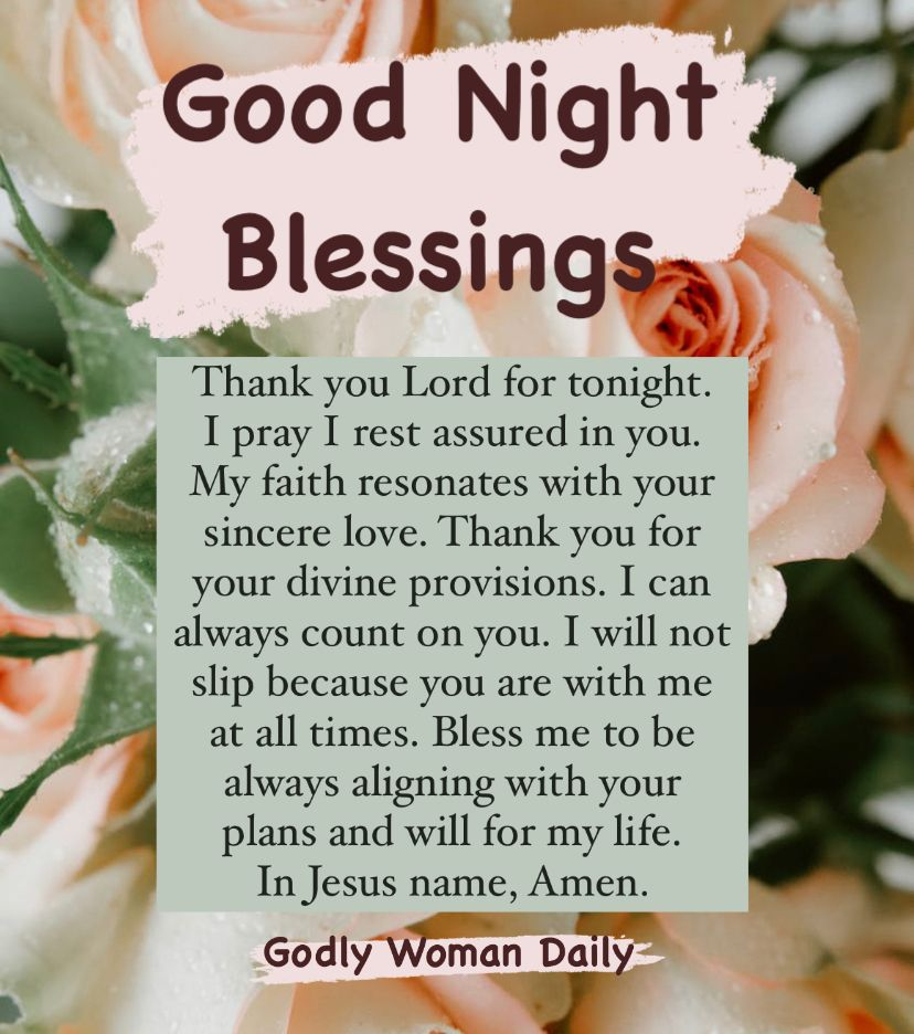 Good Night Blessings - God Provides For Those He Loves Even While They Sleep. 💜