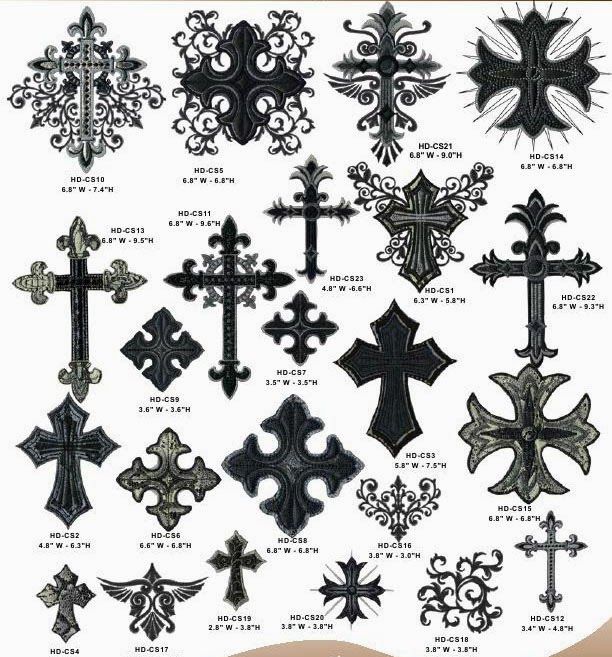Gothic and Medieval Cross Free Embroidery