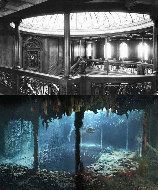 Grand Staircase Of The Titanic Before And After Images