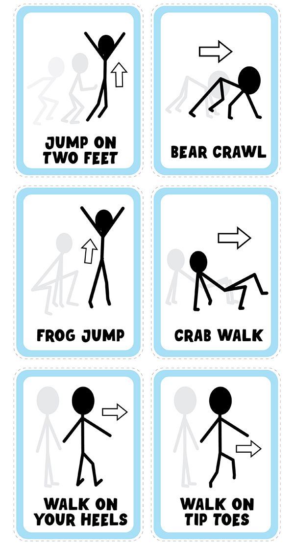Gross Motor Movement for Kids: Printable Activity Cards
