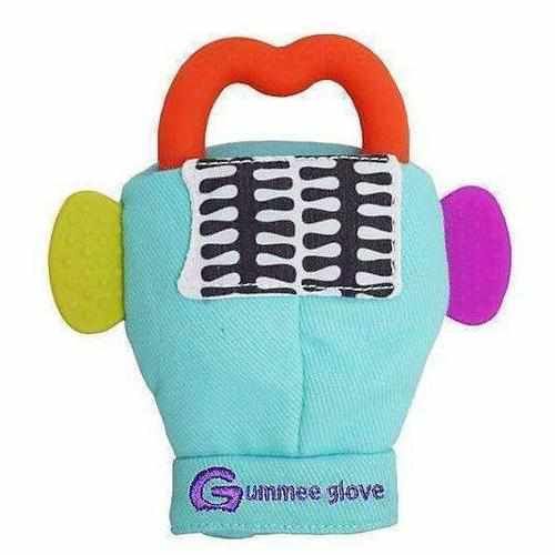 Gummee Glove Baby Teething Mitt Toy Unisex Turquoise Blue