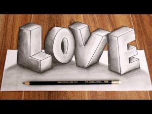 HOW to Draw LOVE 3D Letters   DRAWING 3D WORDS   Como Dibujar letras BONITAS  Images