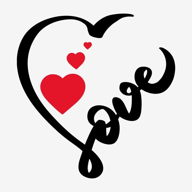 Handwritten Heart Clipart PNG Images, Love Text Handwritten With Hearts, Love, L