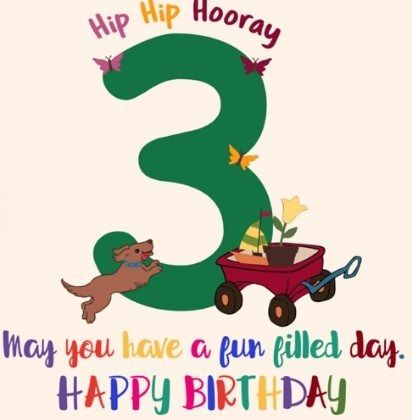 Happy 3rd Birthday Wishes|Birthday Messages For 3-year-Old - Happy Birthday