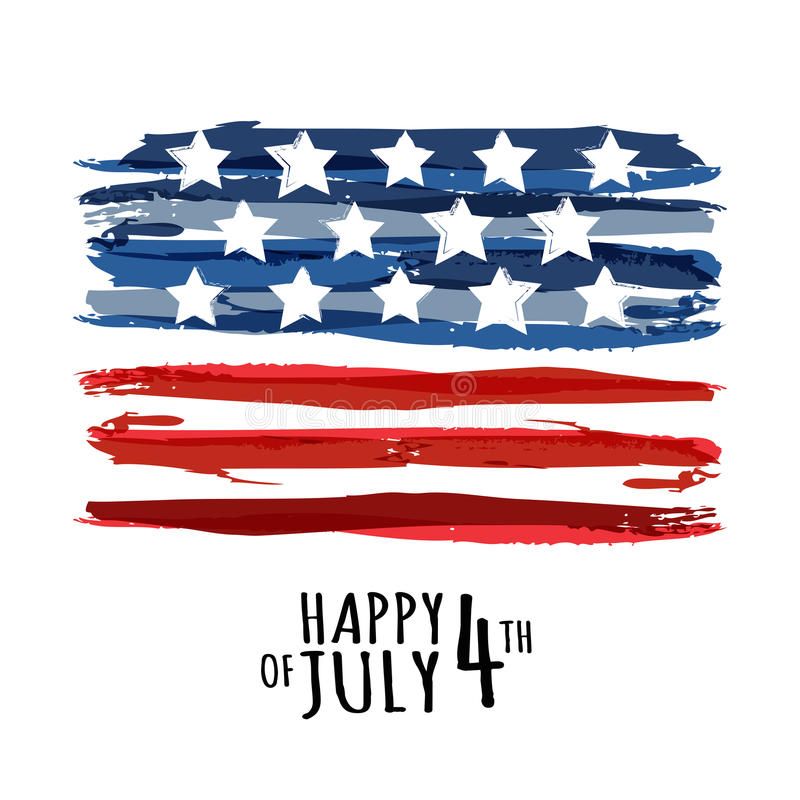 Happy 4th Of July, USA Independence Day. Vector Abstract Grunge Stock Vector - I