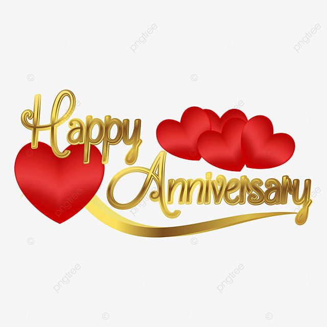 Happy Anniversary Love Vector Hd PNG Images, Happy Anniversary Gold