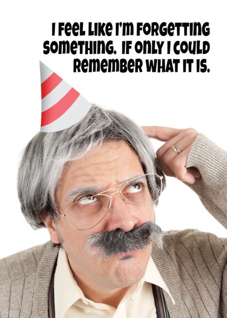 Happy Belated Birthday Confused Old Guy Humor card