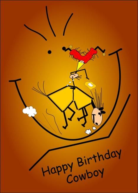 Happy Birthday Cowboy card