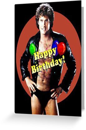Happy Birthday From The Hoff Greeting Card , Postcard by